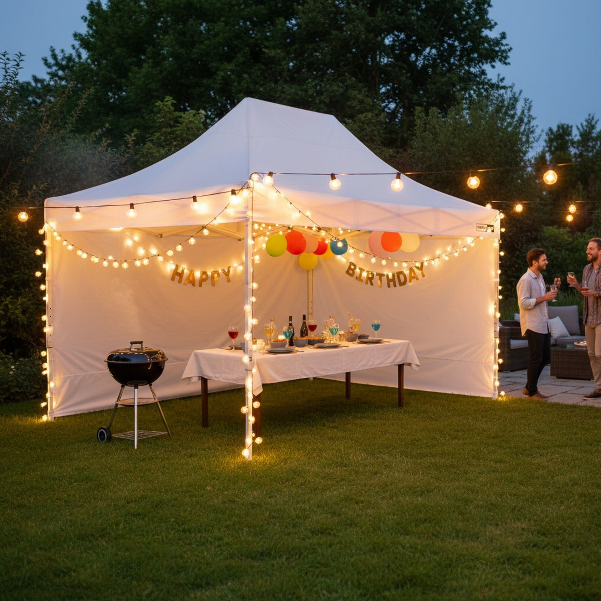 TOUGHOUT Thunderstorm Gazebo 3x4.5M - White