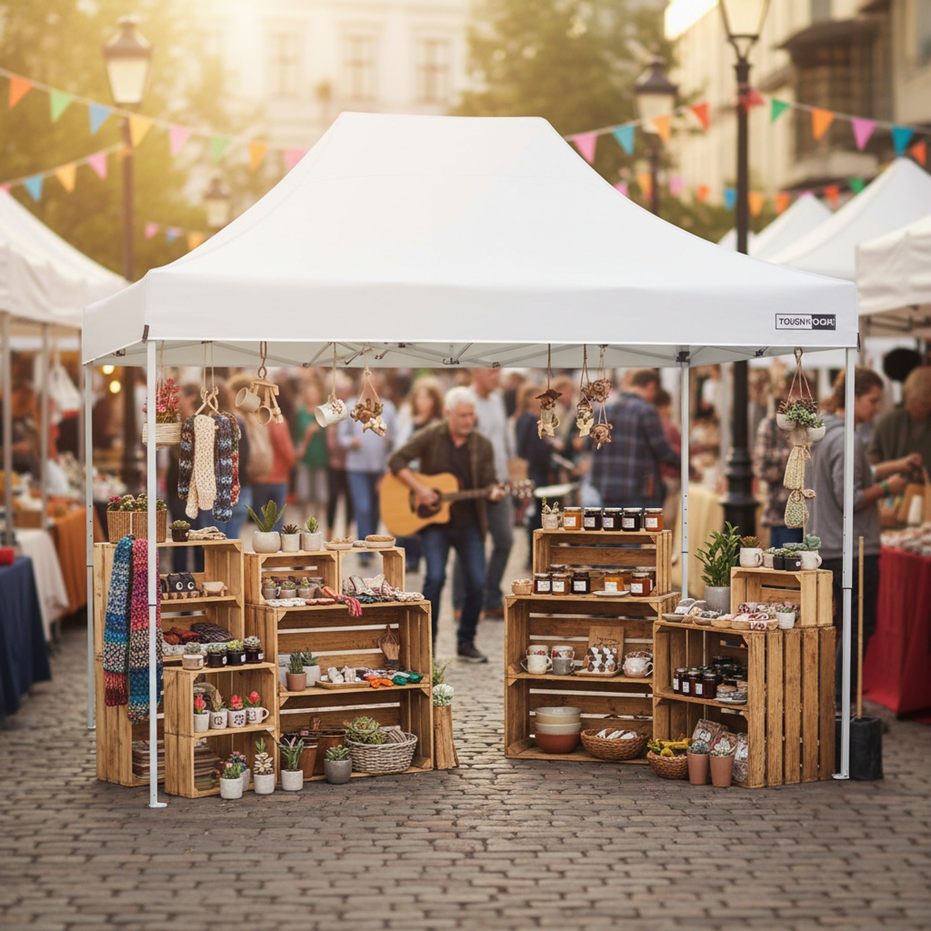 TOUGHOUT Thunderstorm Gazebo 3x4.5M - White