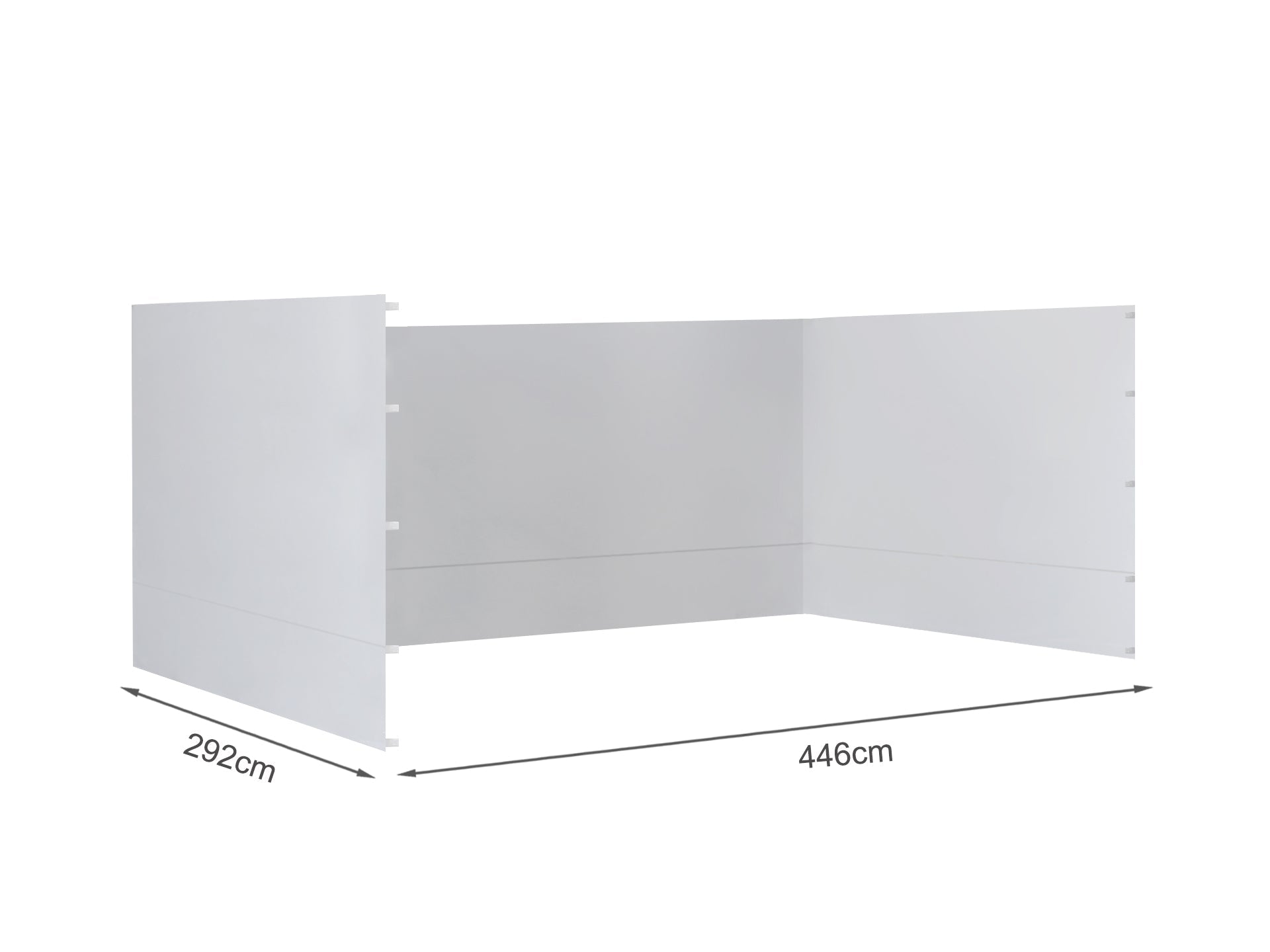 TOUGHOUT Thunderstorm Gazebo Side Wall 3x4.5M - White