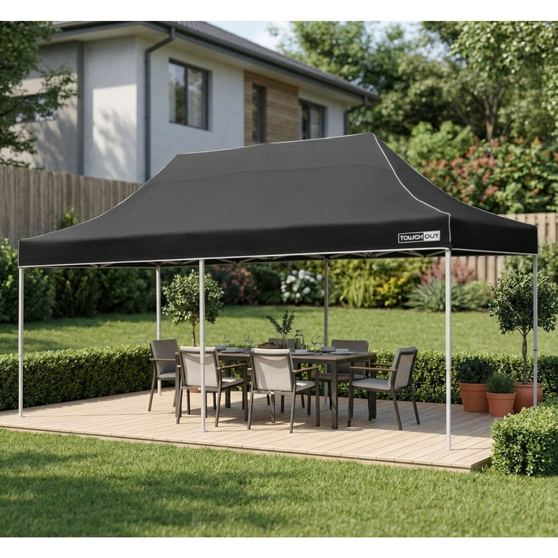 TOUGHOUT Thunderstorm Gazebo 3x6M - Black