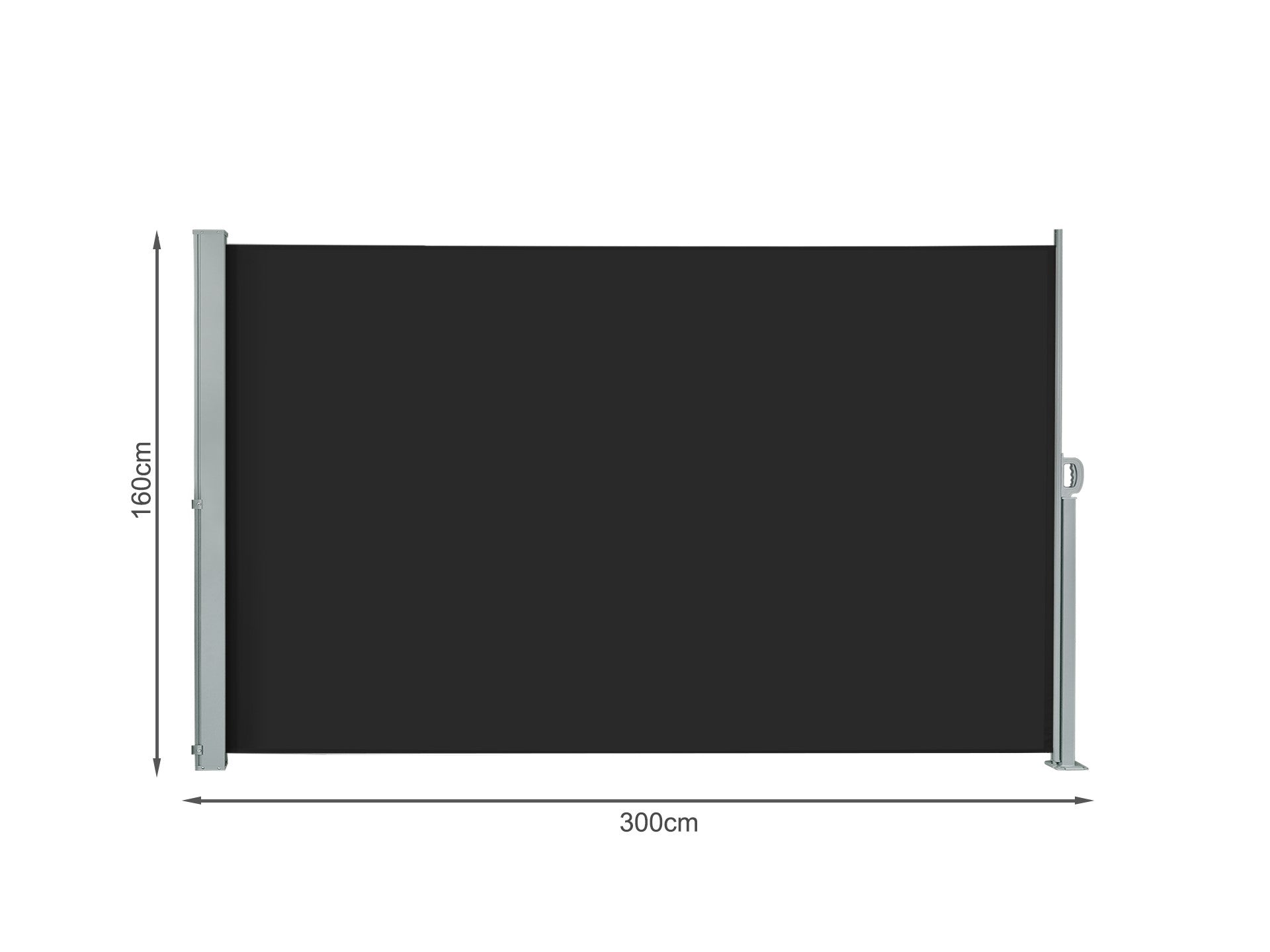TOUGHOUT 1 6m X 3m Retractable Side Awning Screen Shade toughout-1-6m-x-3m-retractable-side-awning-screen-shade