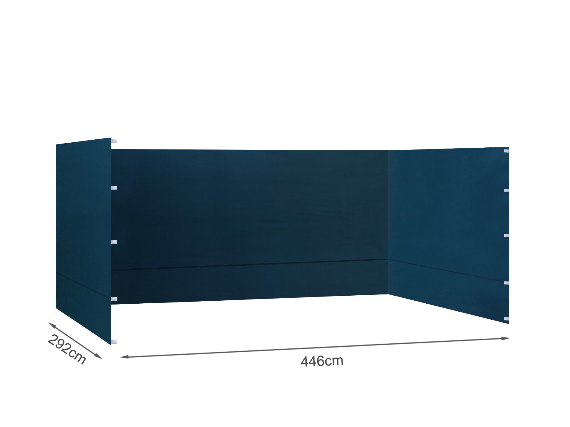 TOUGHOUT Thunderstorm Gazebo Side Wall 3x4.5M - Navy