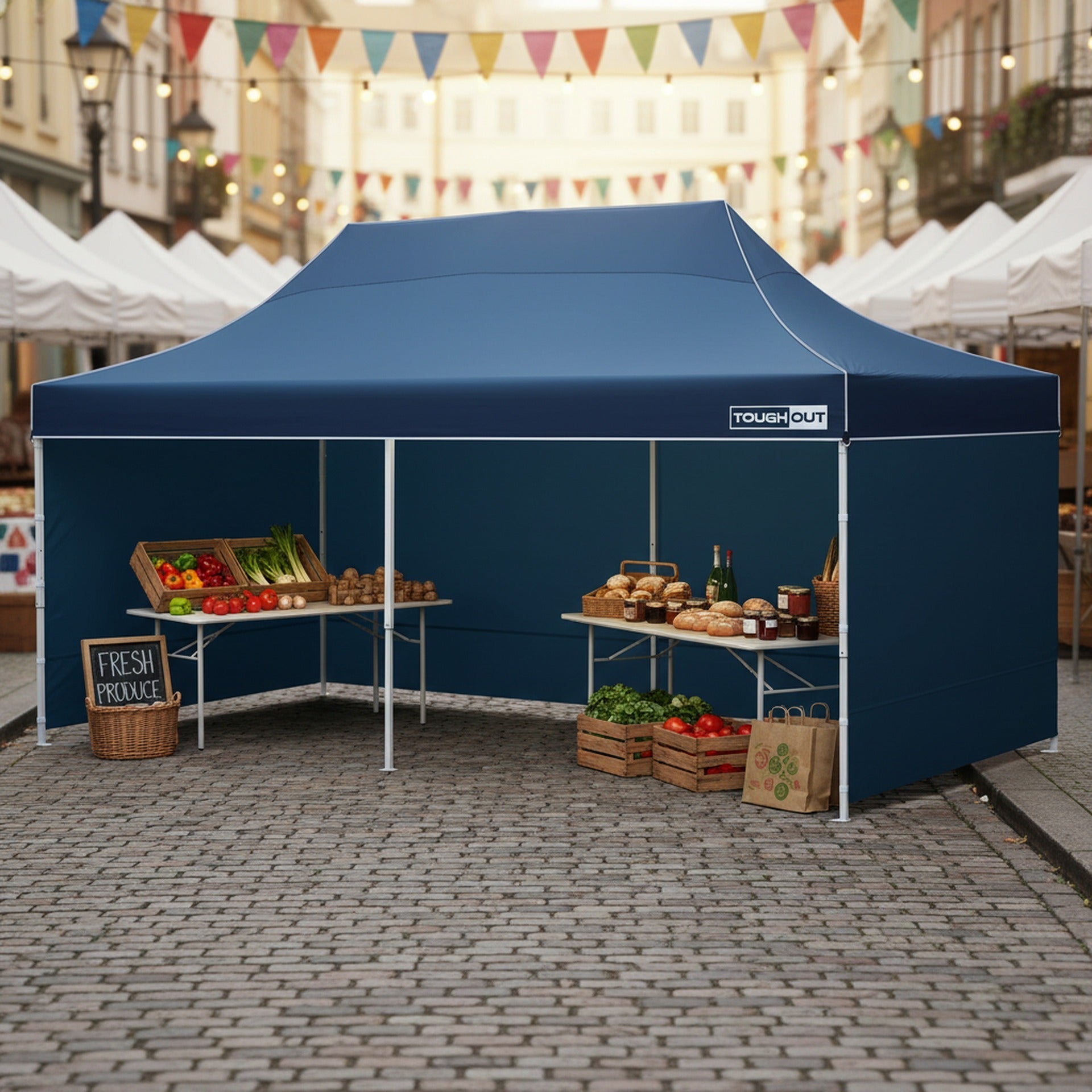 TOUGHOUT Thunderstorm Gazebo 3x6M - Navy