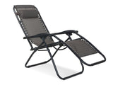 Outdoor Camping Chair Sun Lounger 2PCS - BROWN