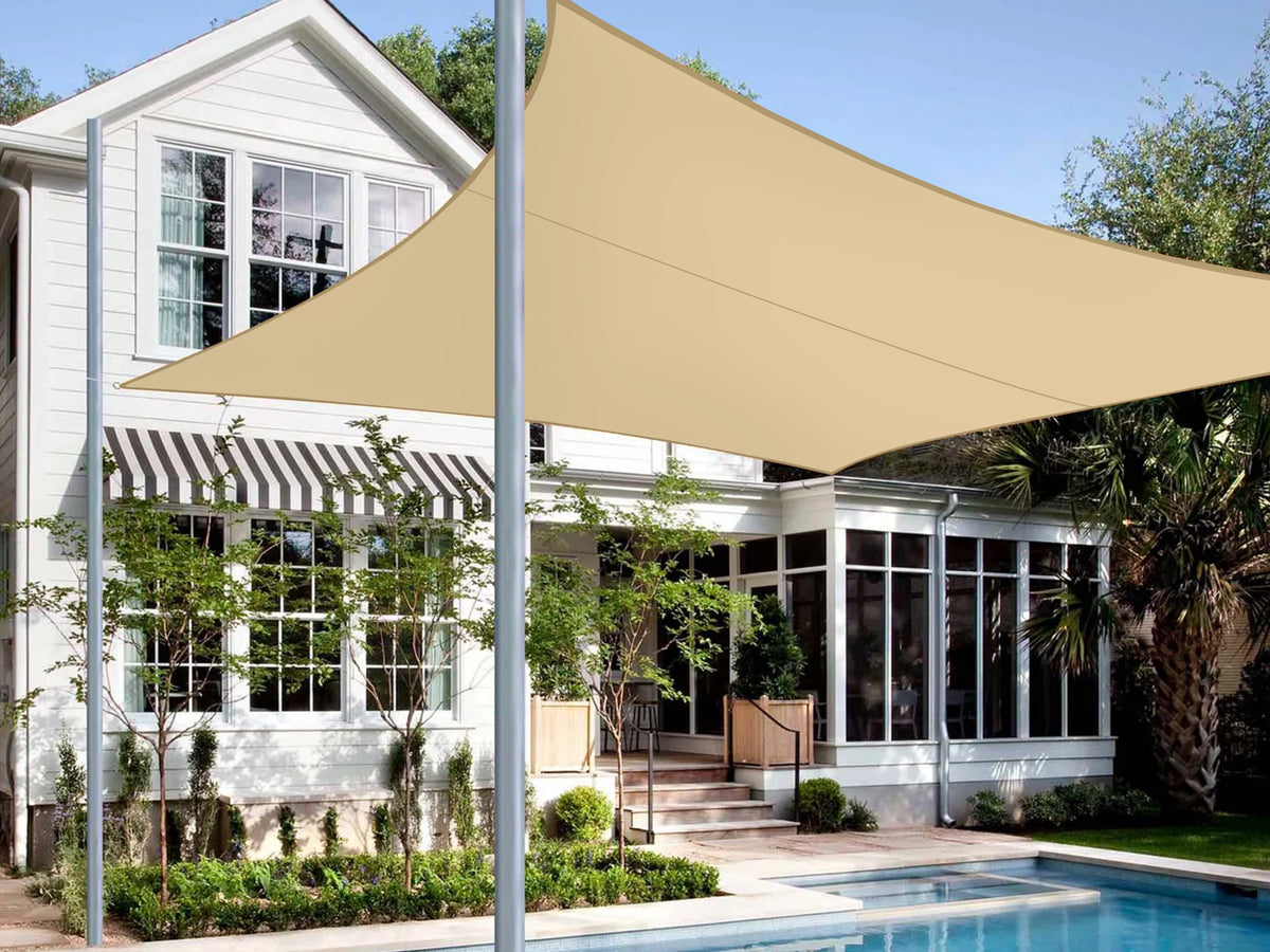 Serein Waterproof Rectangle Shade Sail 3m x 4m - SAND