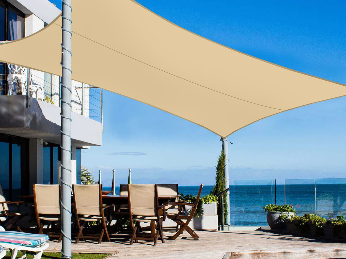 Rectangular Sail Serein Waterproof Rectangle Shade Sail 4m x 6m - SAND