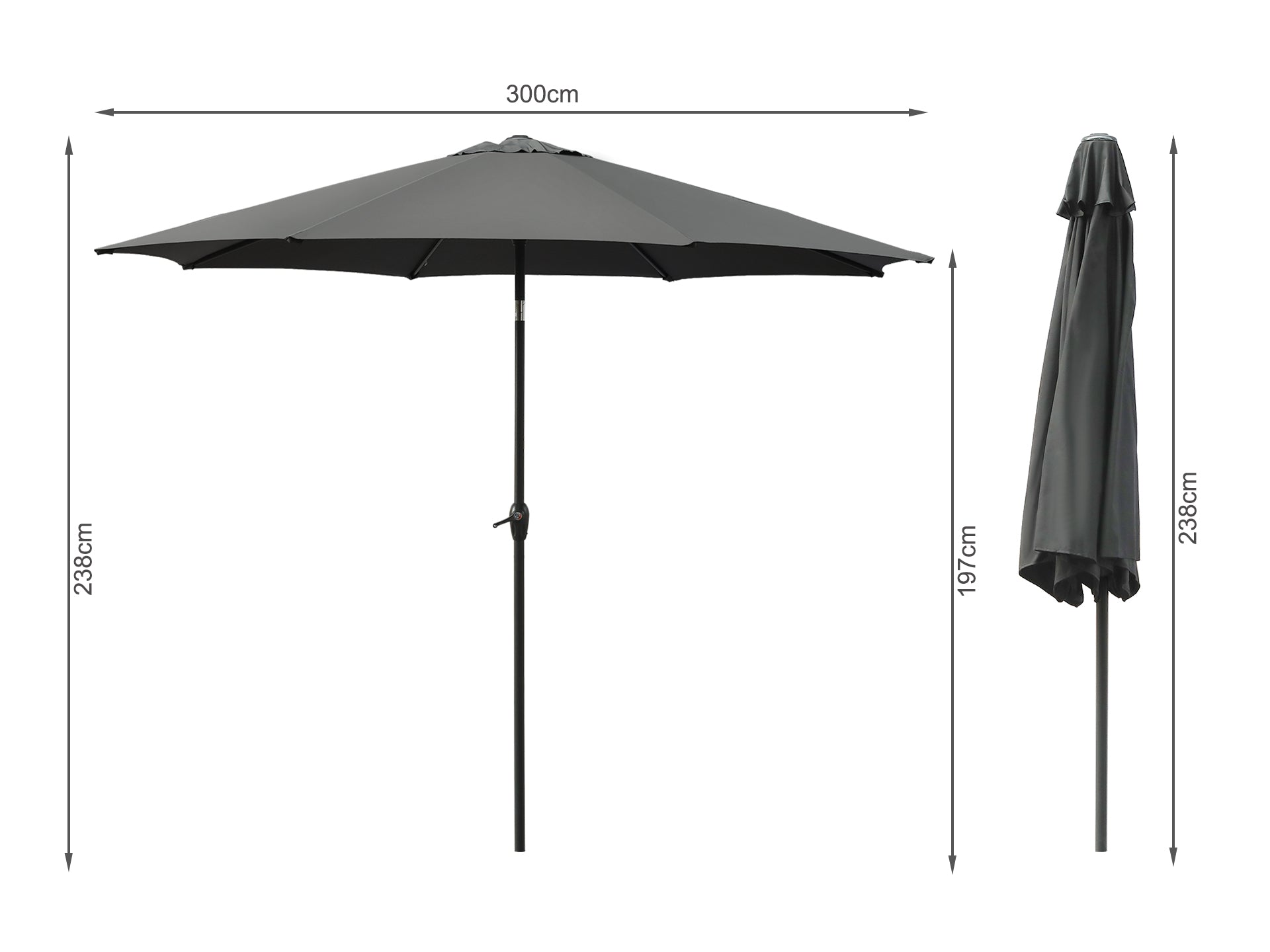 TOUGHOUT Rimu Outdoor Umbrella 3m