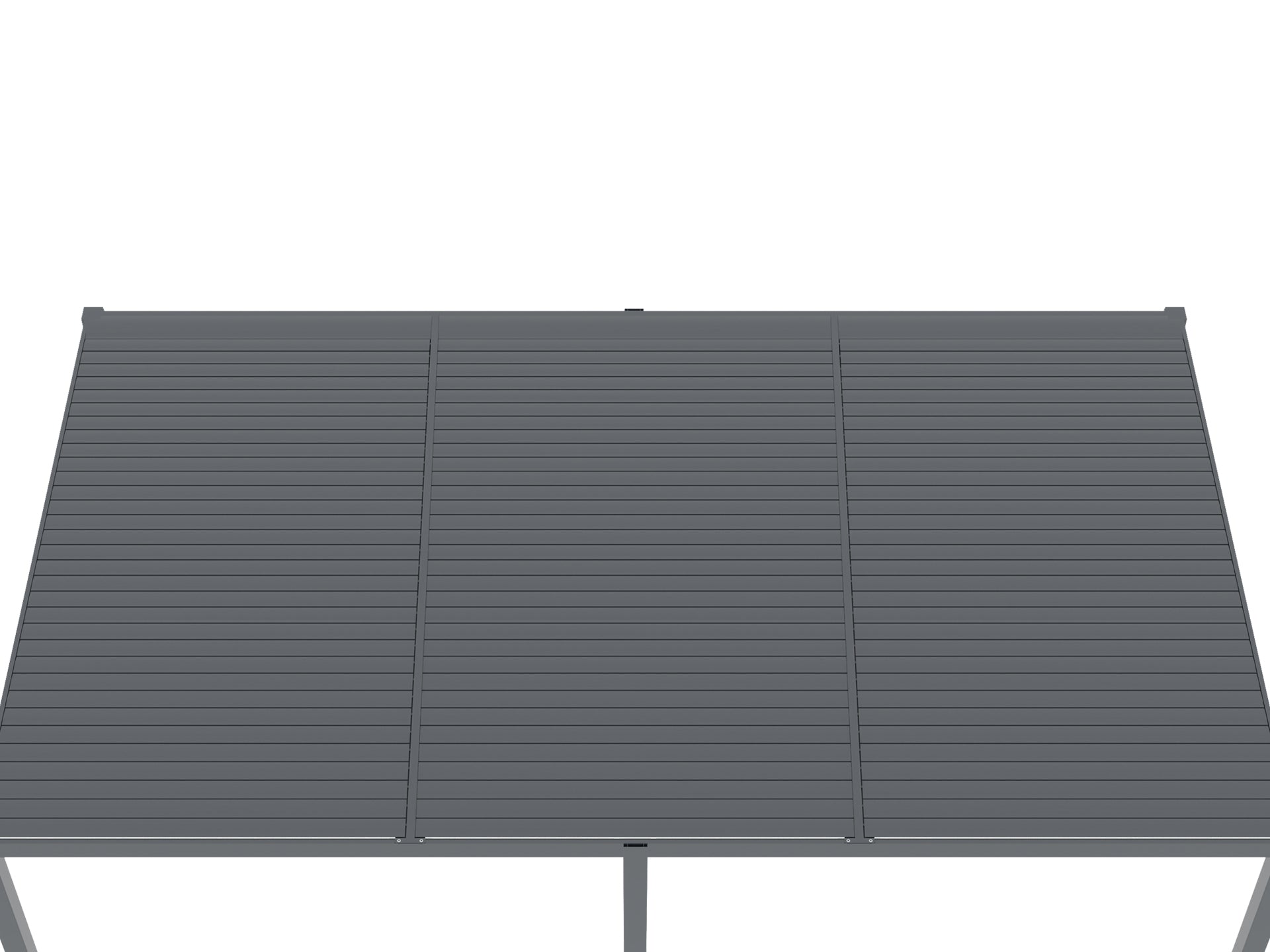 TOUGHOUT Manual Louvre Roof Aluminium Pergola 6m x 3m - Charcoal Grey