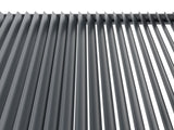 TOUGHOUT Manual Louvre Roof Aluminium Pergola 6m x 4m - Charcoal Grey