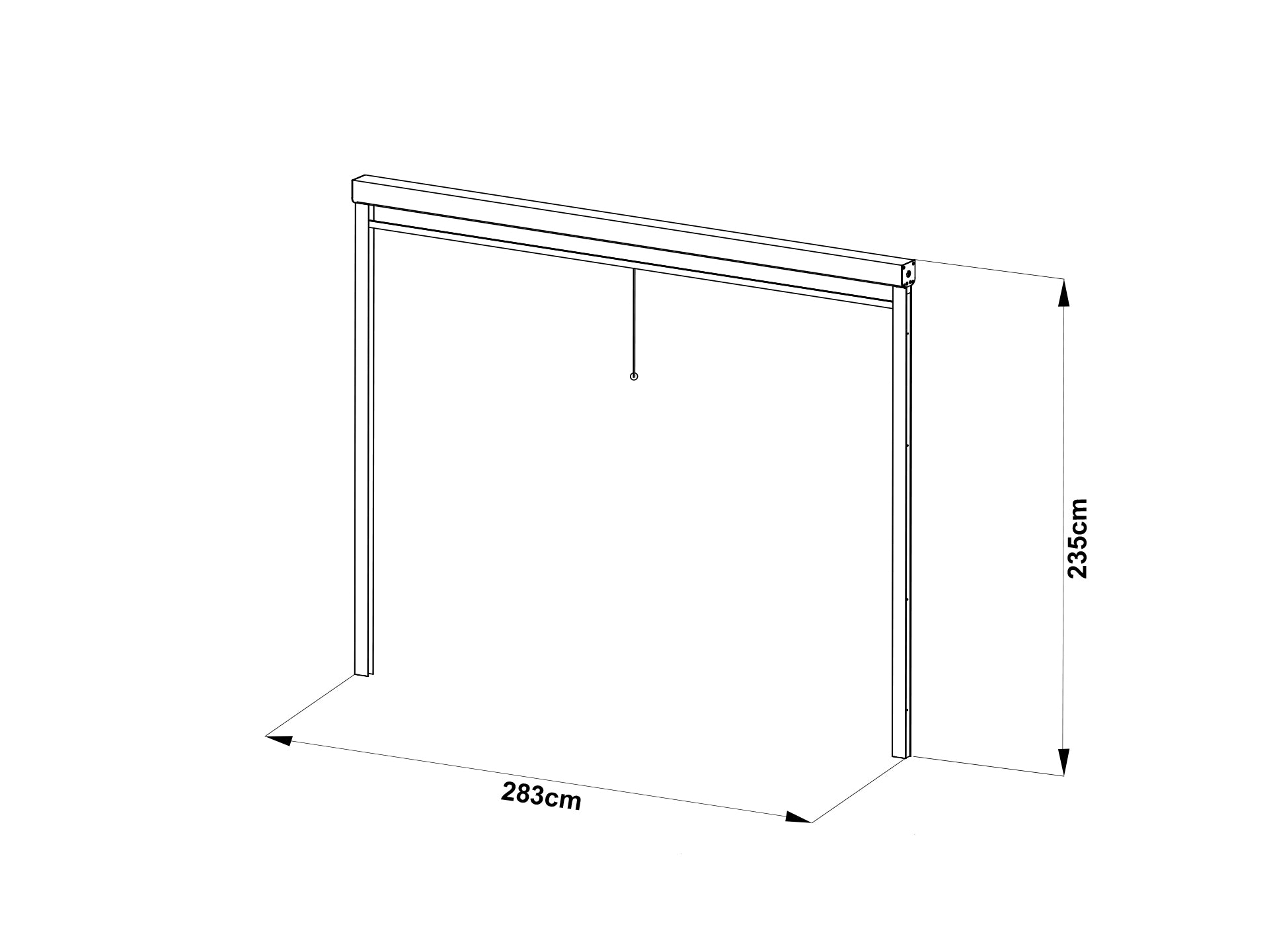 TOUGHOUT Louvre Roof Pergola Retractable Shade Blind - Charcoal Grey