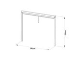 TOUGHOUT Louvre Roof Pergola Retractable Shade Blind - Charcoal Grey