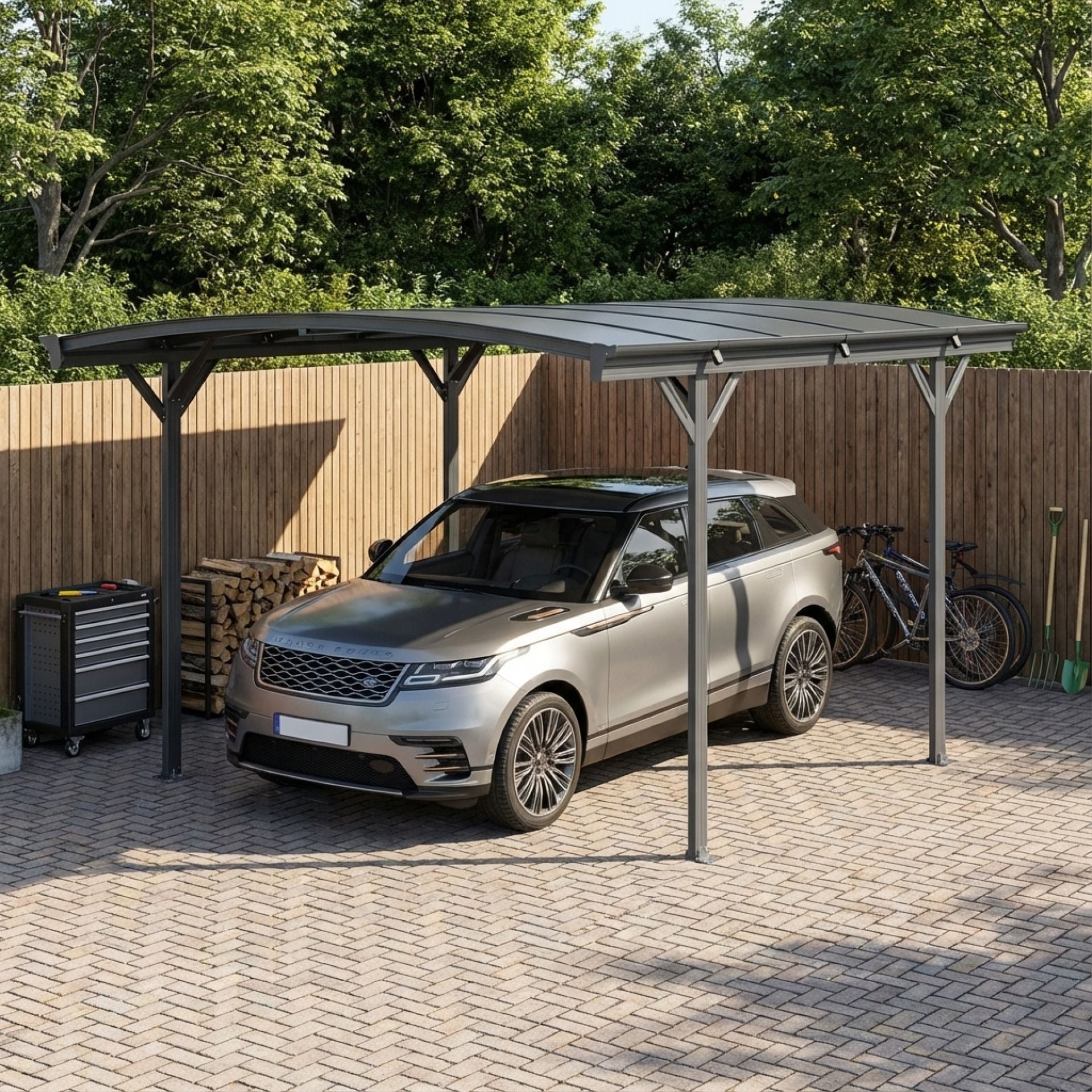 Patio Carport Canopy Curved Roof 3.6M x 3M