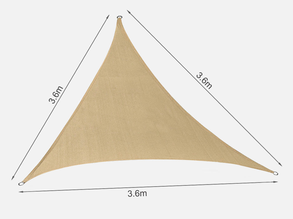 Shade Sail Triangle 3.6m x 3.6m x 3.6m