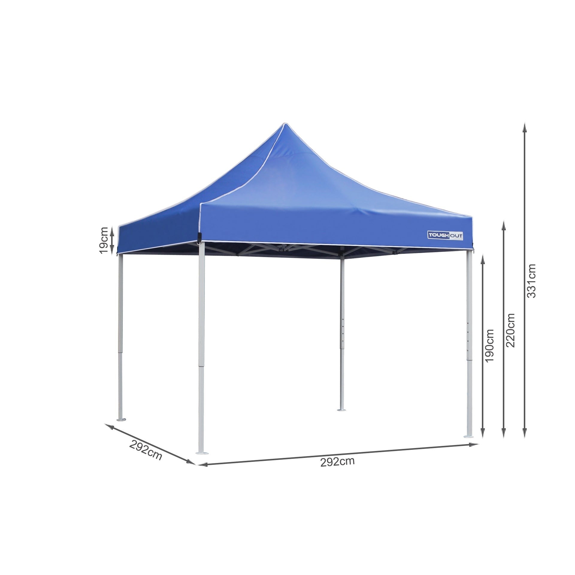 TOUGHOUT Thunderstorm Gazebo 3x3m - Blue
