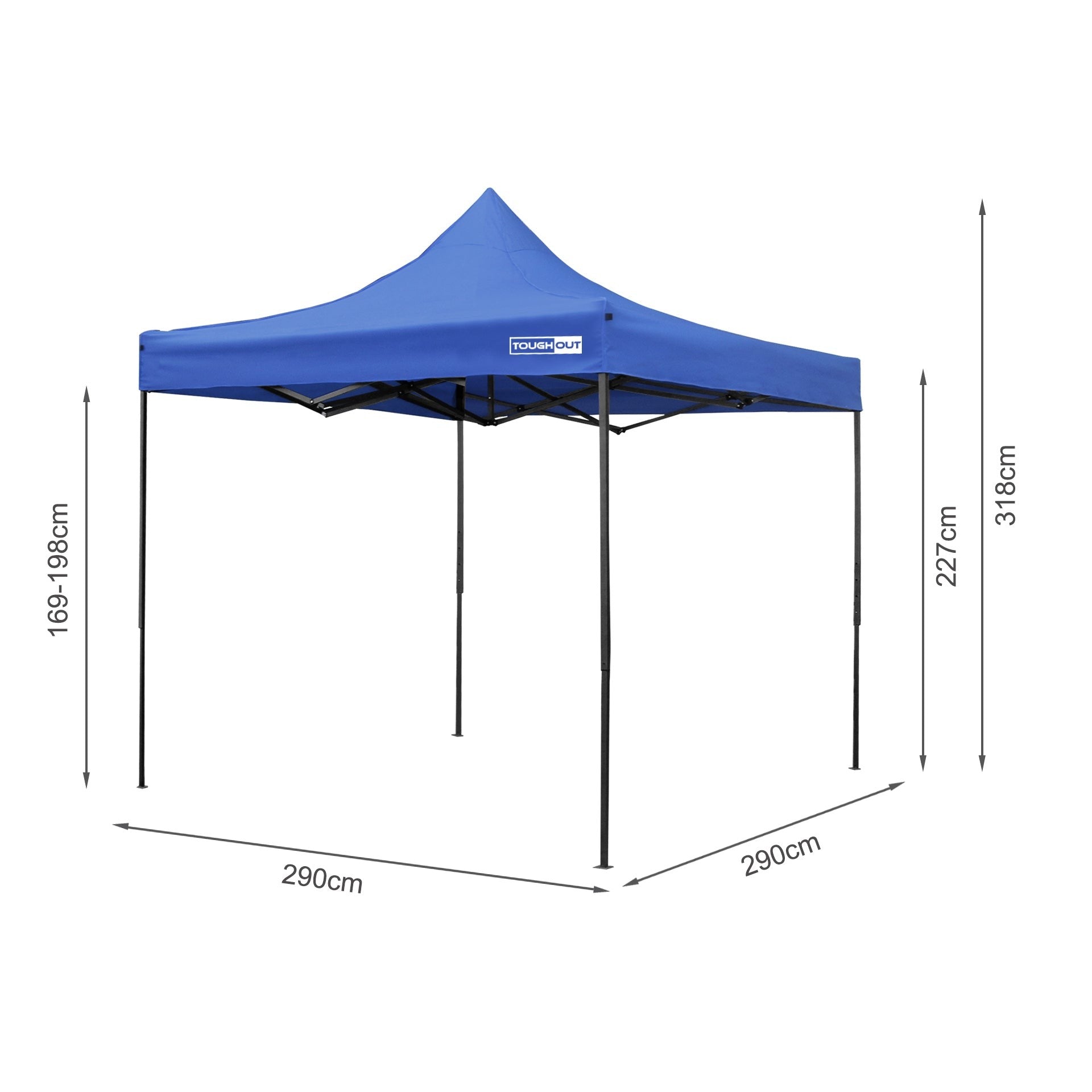 TOUGHOUT Breeze Gazebo 3x3M - Blue