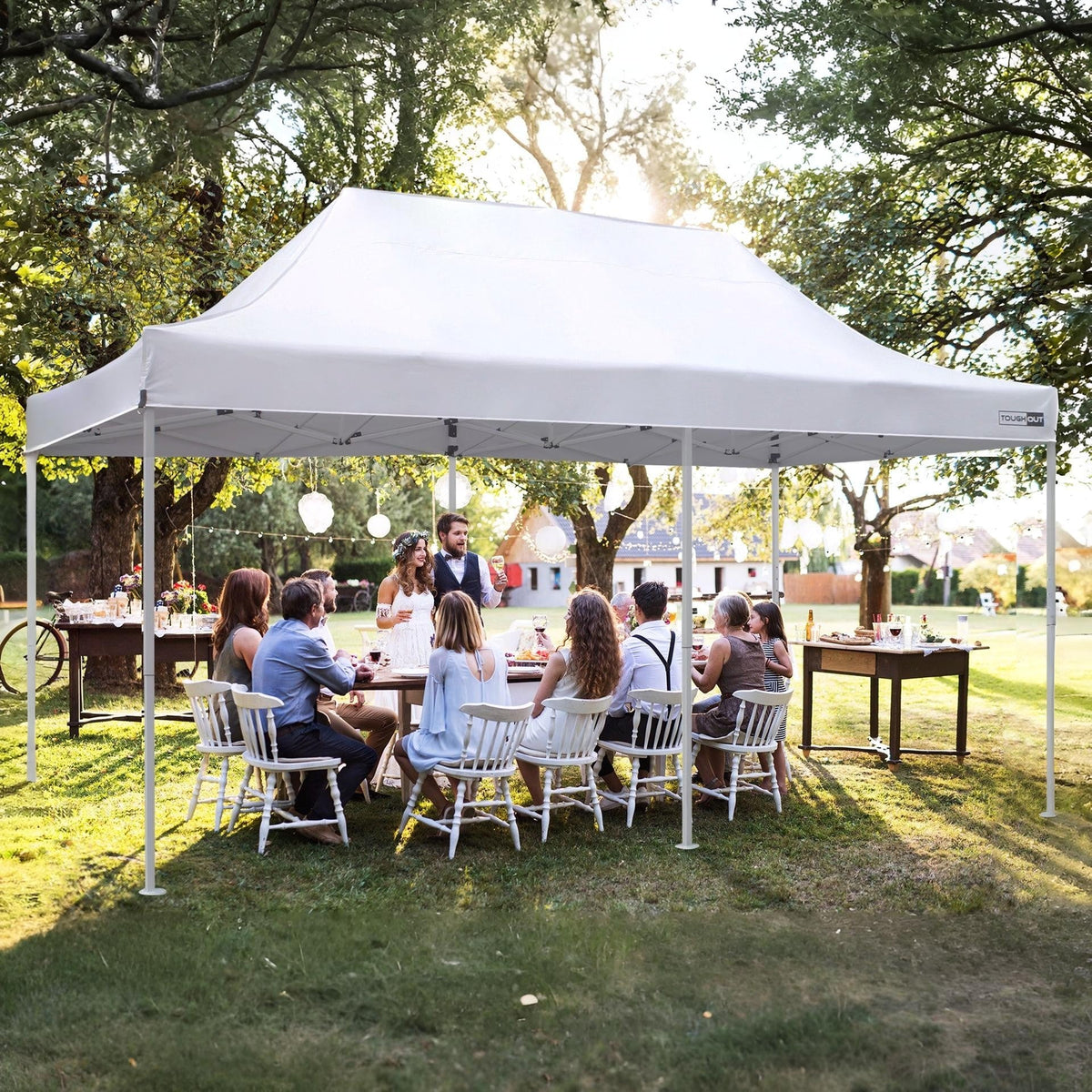 TOUGHOUT Thunderstorm Gazebo 3x6M - White