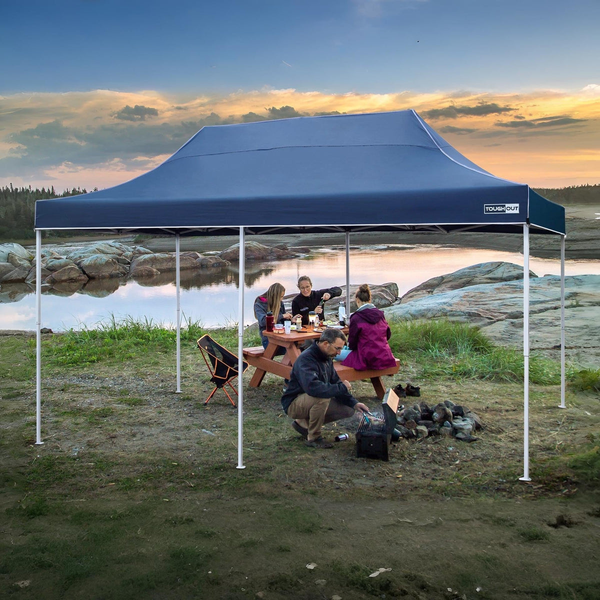 TOUGHOUT Thunderstorm Gazebo 3x6M - Navy