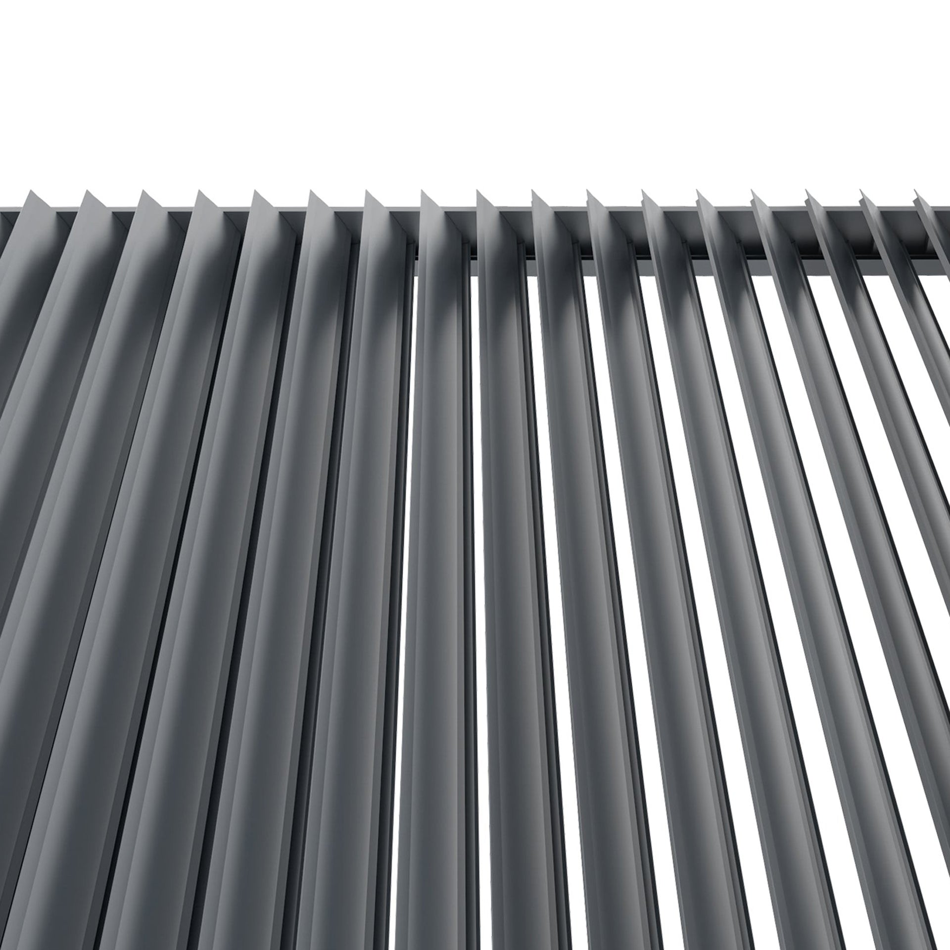 TOUGHOUT Manual Louvre Roof Aluminium Pergola 6m x 4m - Charcoal Grey