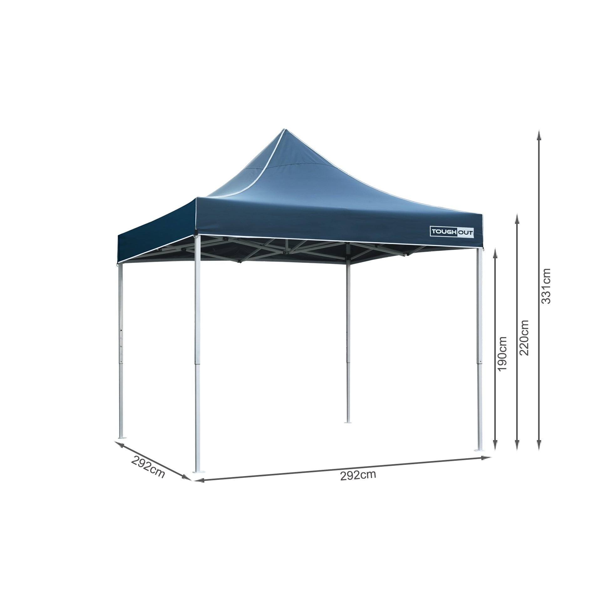 TOUGHOUT Thunderstorm Gazebo 3x3m - Navy