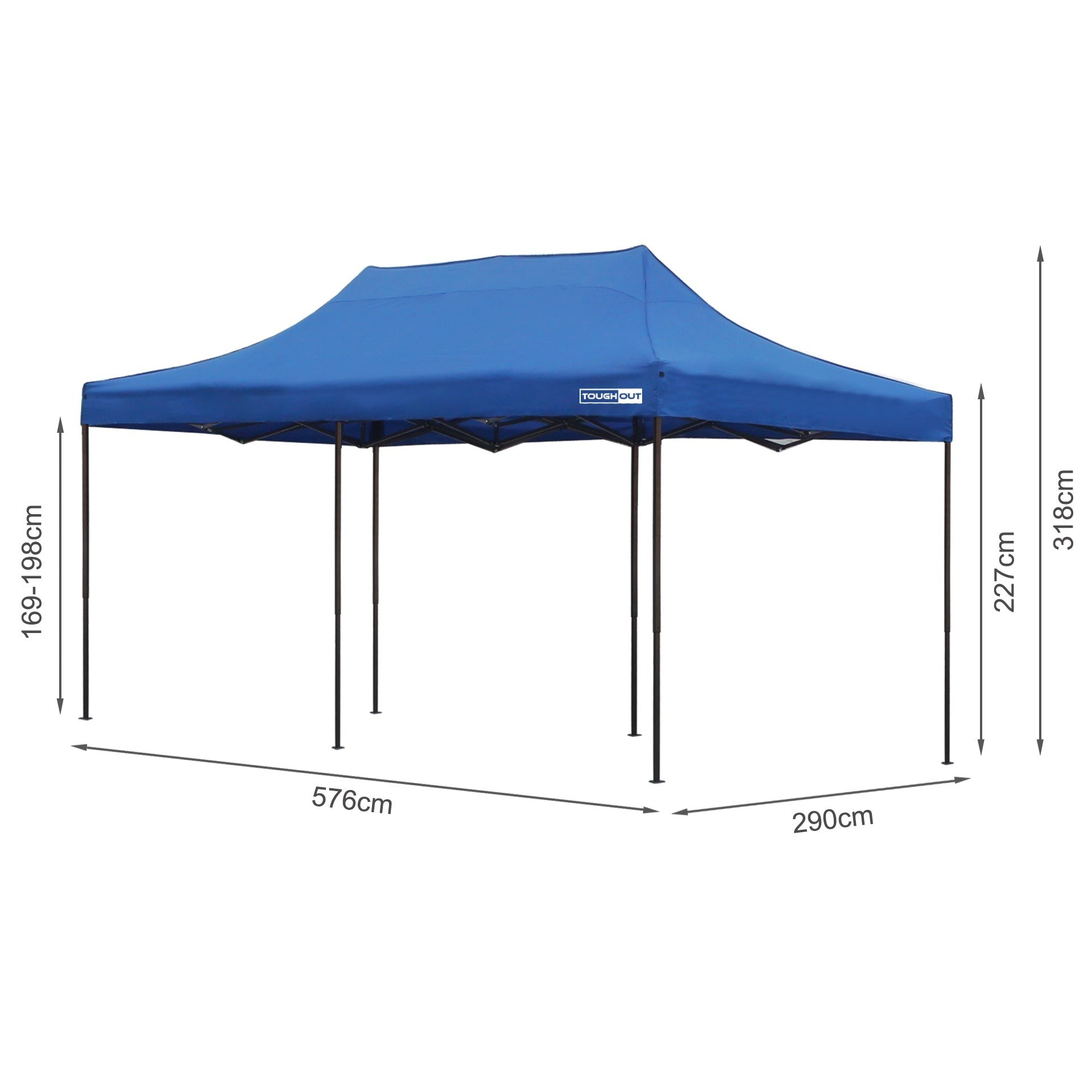TOUGHOUT Breeze Gazebo 3x6M - Blue