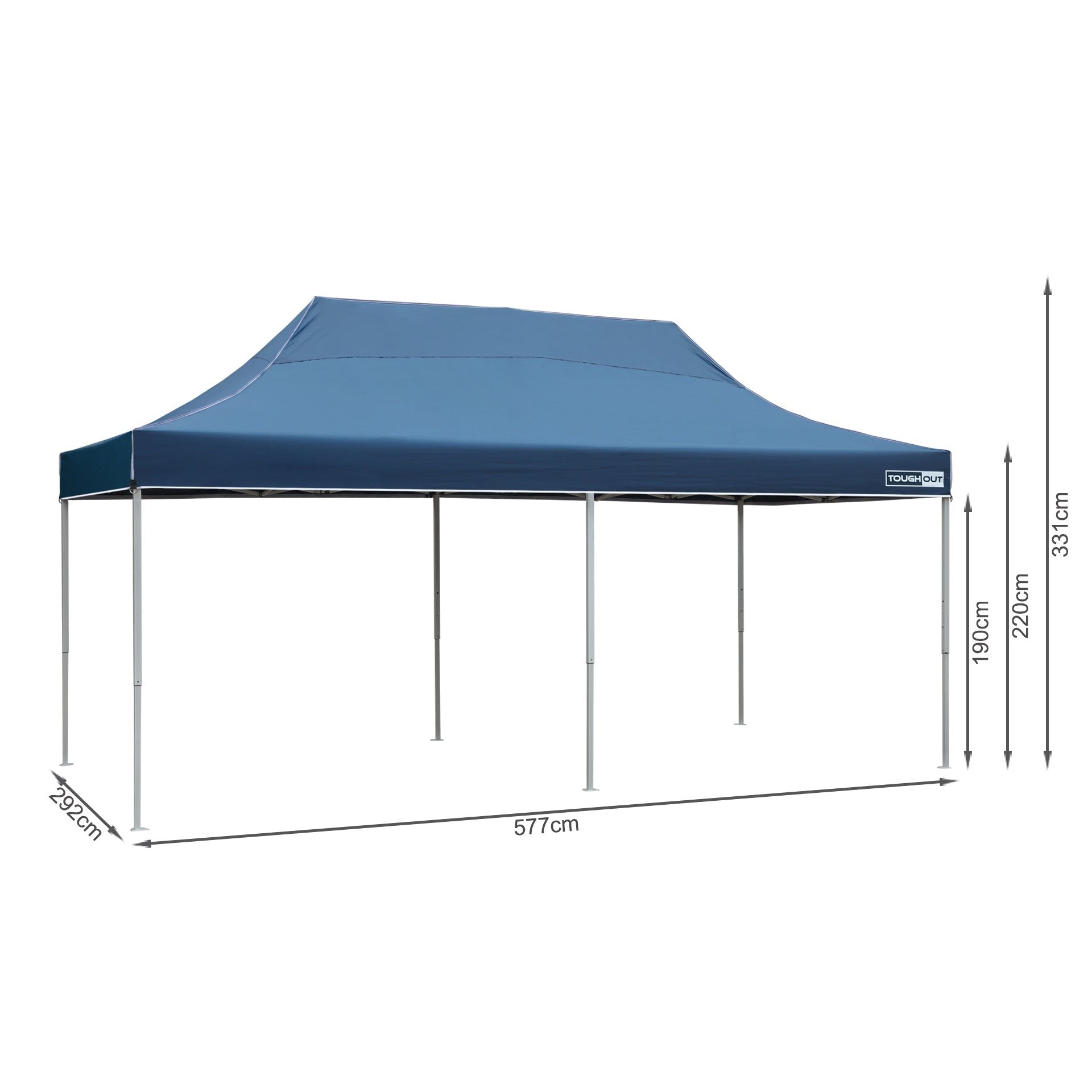 TOUGHOUT Thunderstorm Gazebo 3x6M - Navy