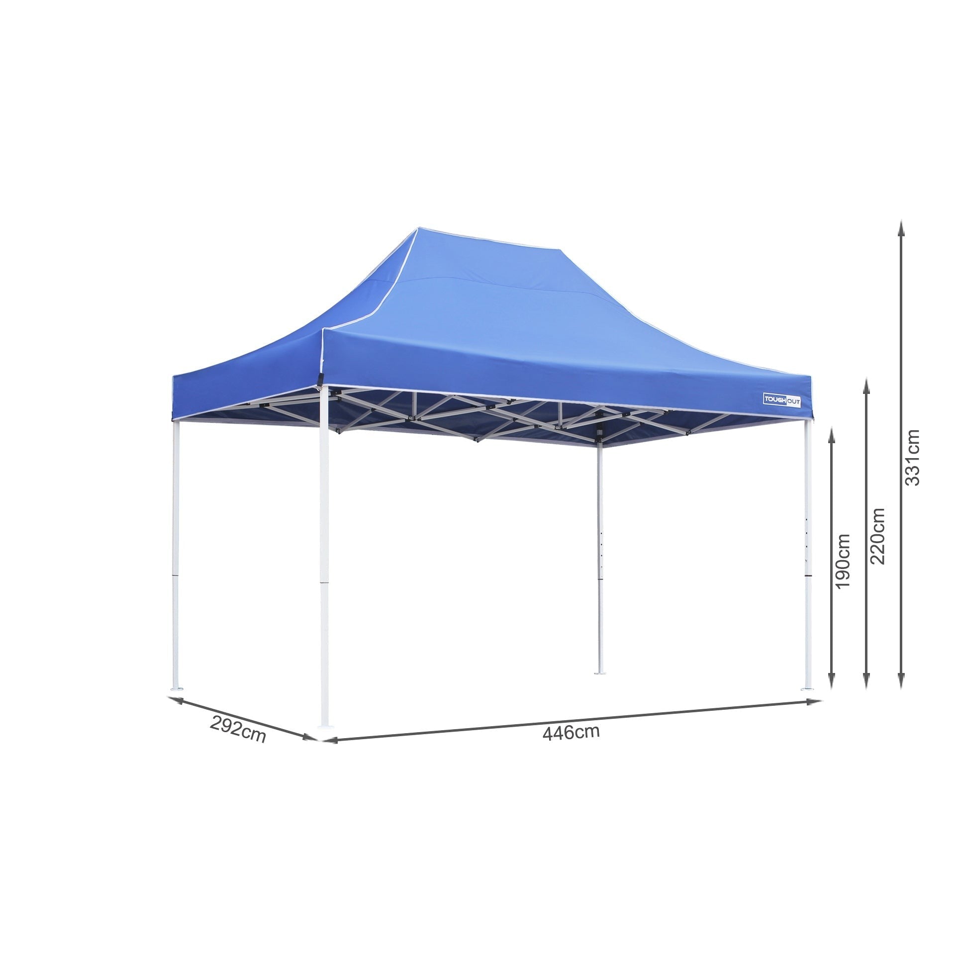 TOUGHOUT Thunderstorm Gazebo 3x4.5M - Blue