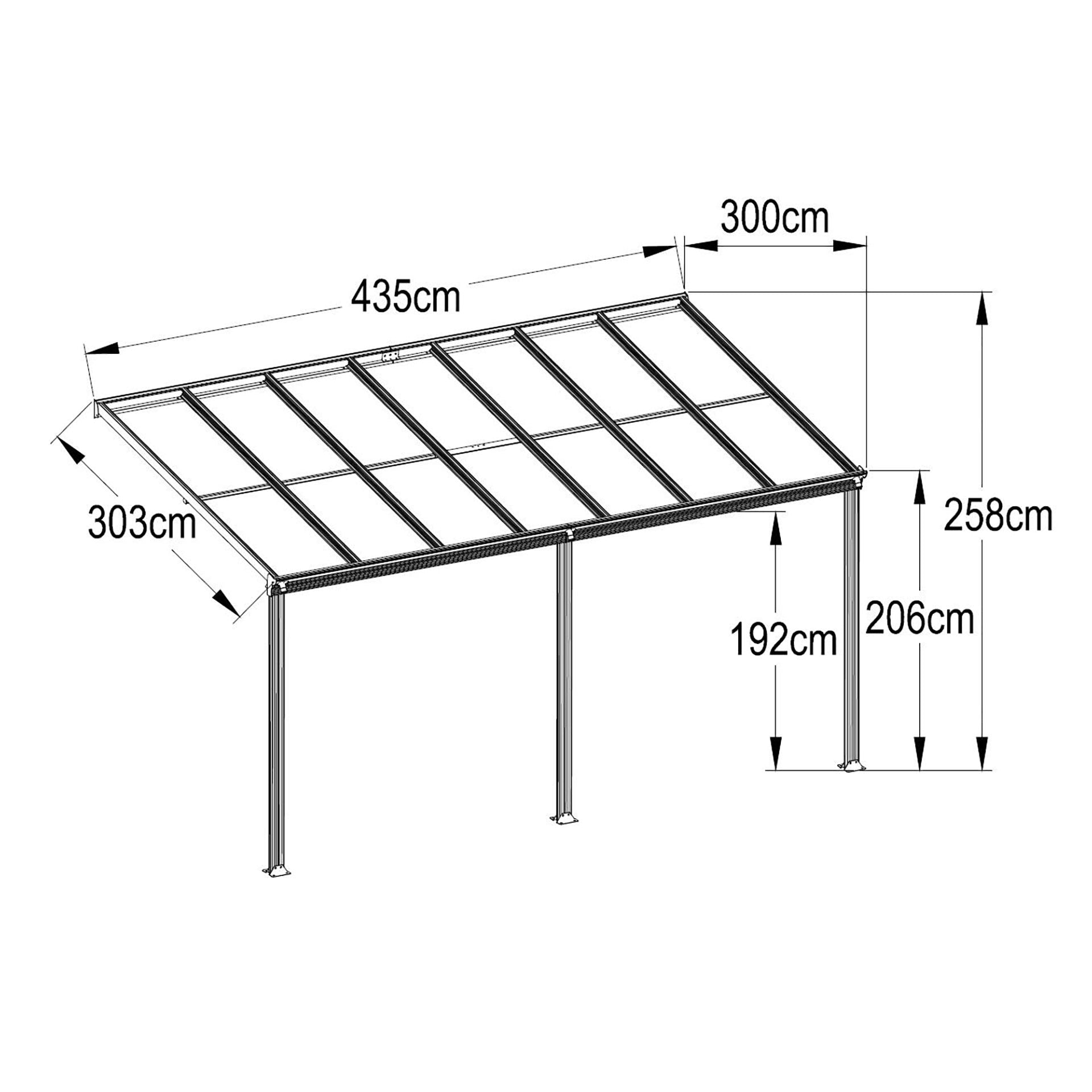 Patio Canopy Roof 4.4M x 3M