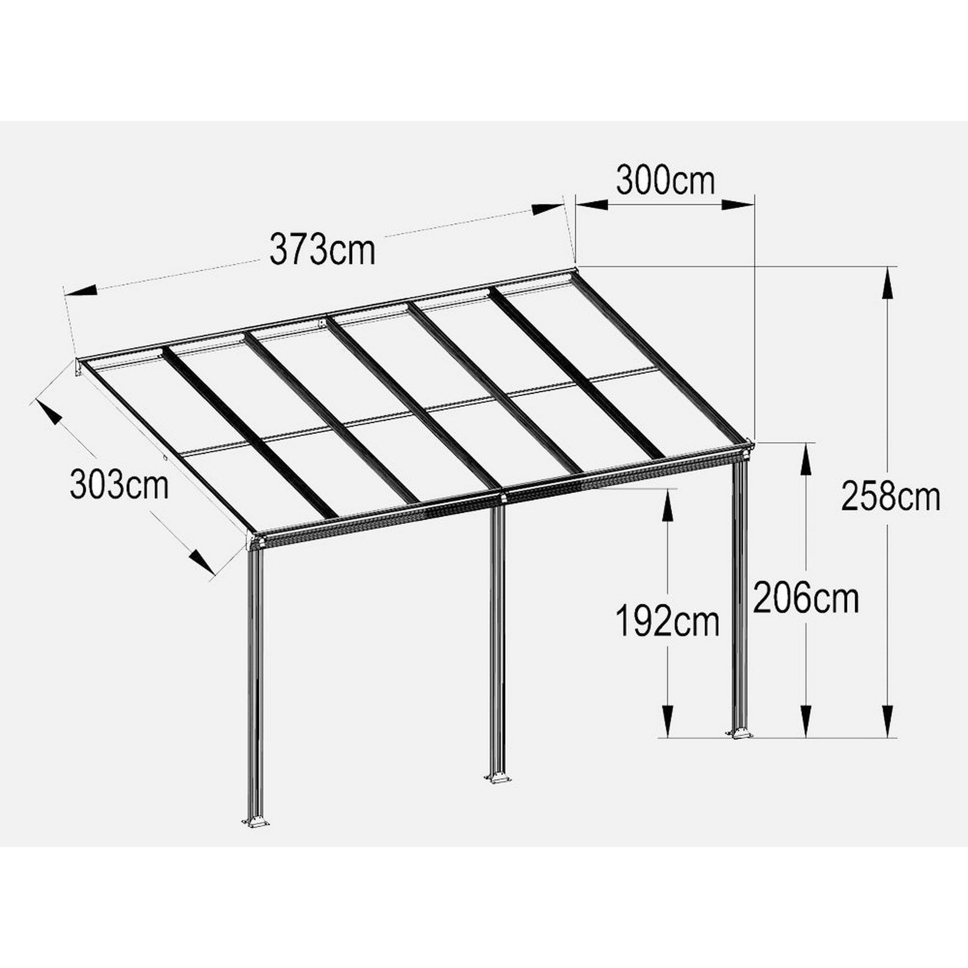 Patio Canopy Roof 3.7M x 3M