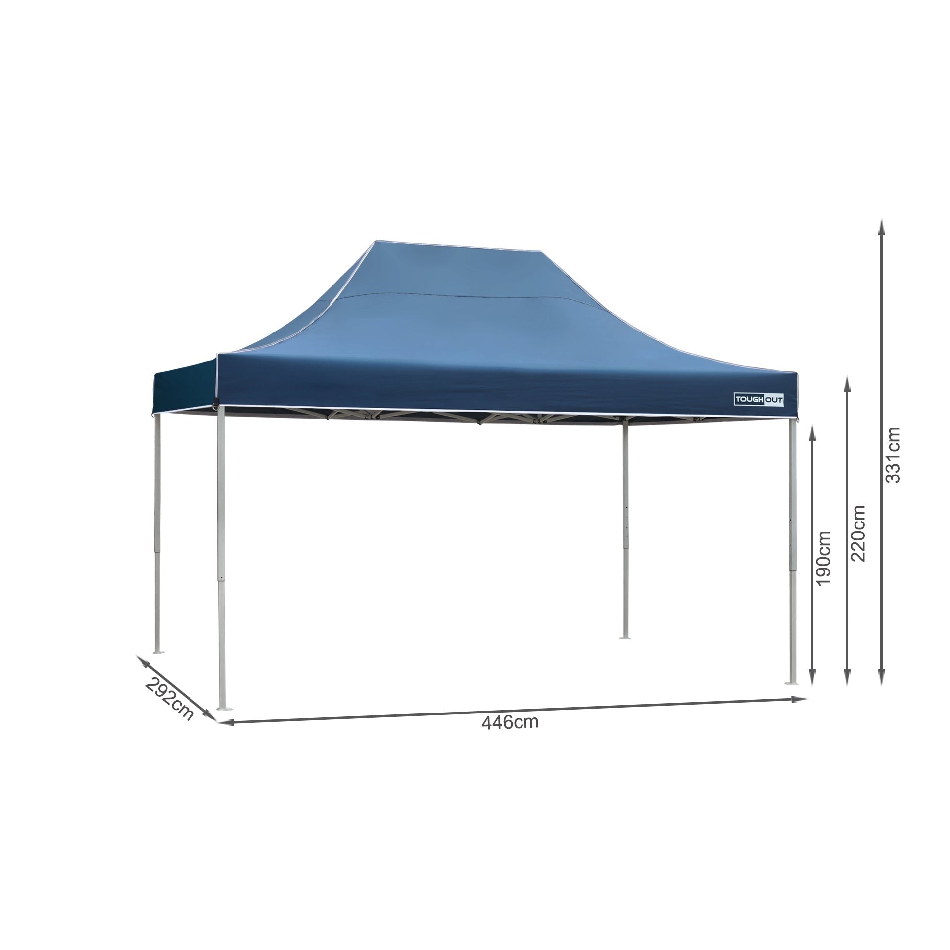 TOUGHOUT Thunderstorm Gazebo 3x4.5M - Navy