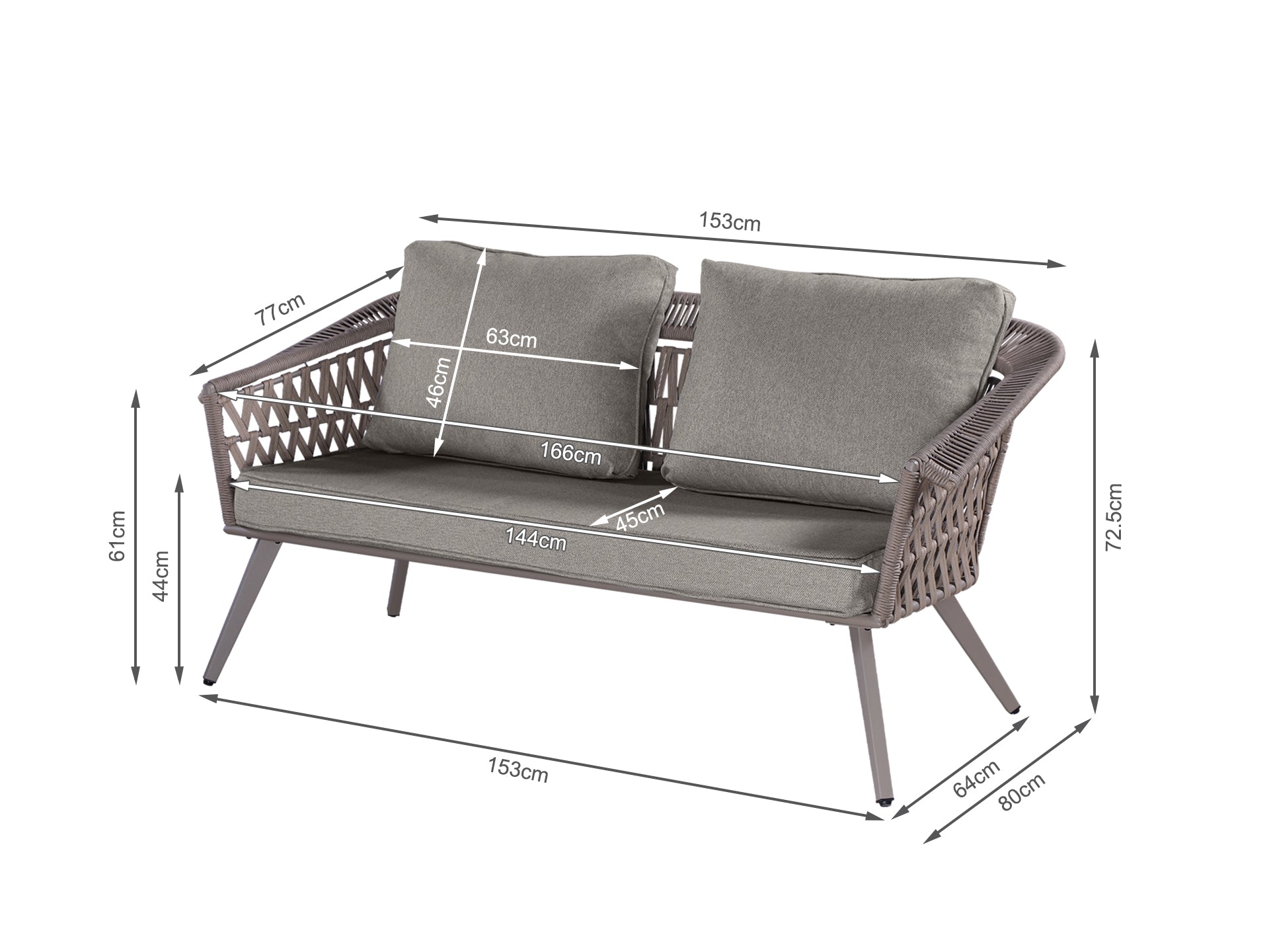 Hayman 4 Piece Outdoor Sofa Set