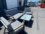 Wellesley 4 Piece Outdoor Sofa Set - Dark Grey
