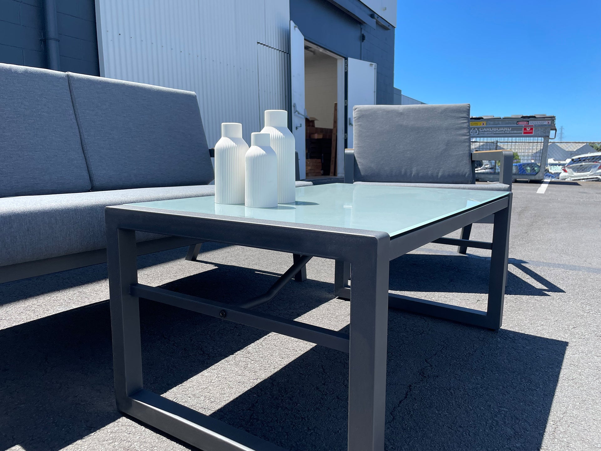 Wellesley 4 Piece Outdoor Sofa Set - Dark Grey