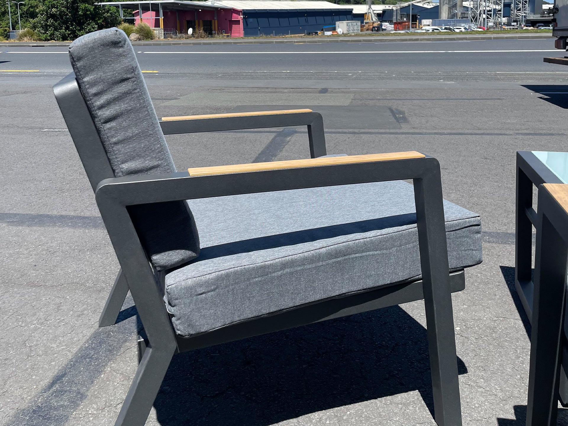 Wellesley 4 Piece Outdoor Sofa Set - Dark Grey