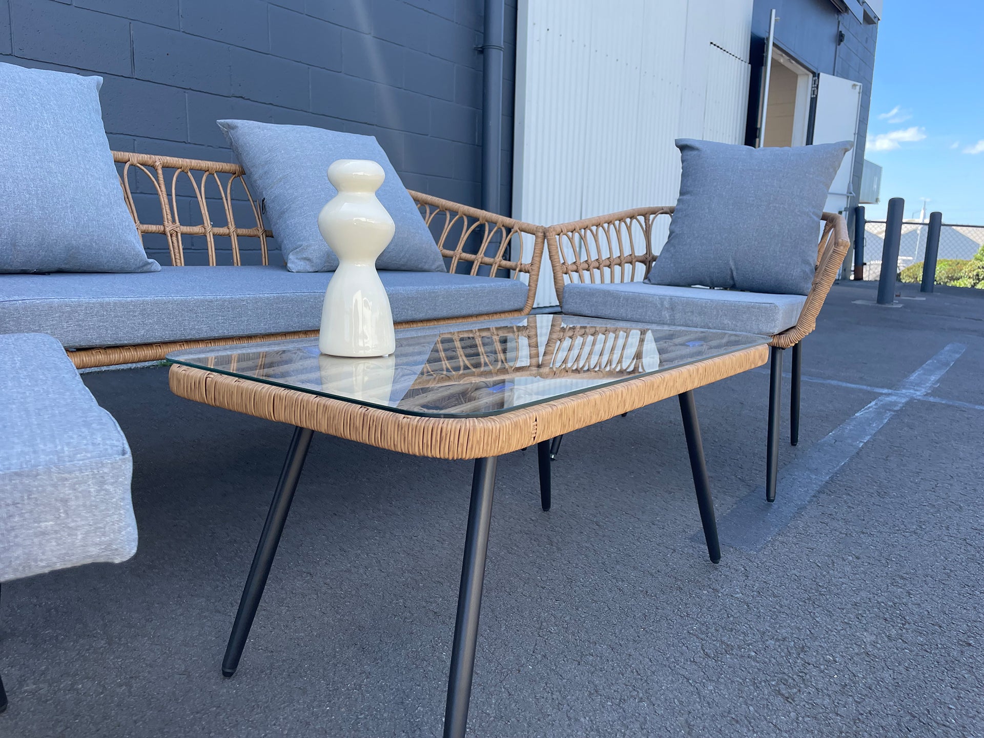 Goulburn 4 Piece Outdoor Sofa Set - Grey