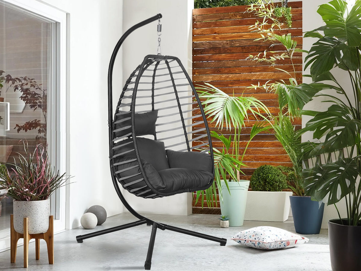 Aegina Outdoor Hanging Egg Chair - Grey