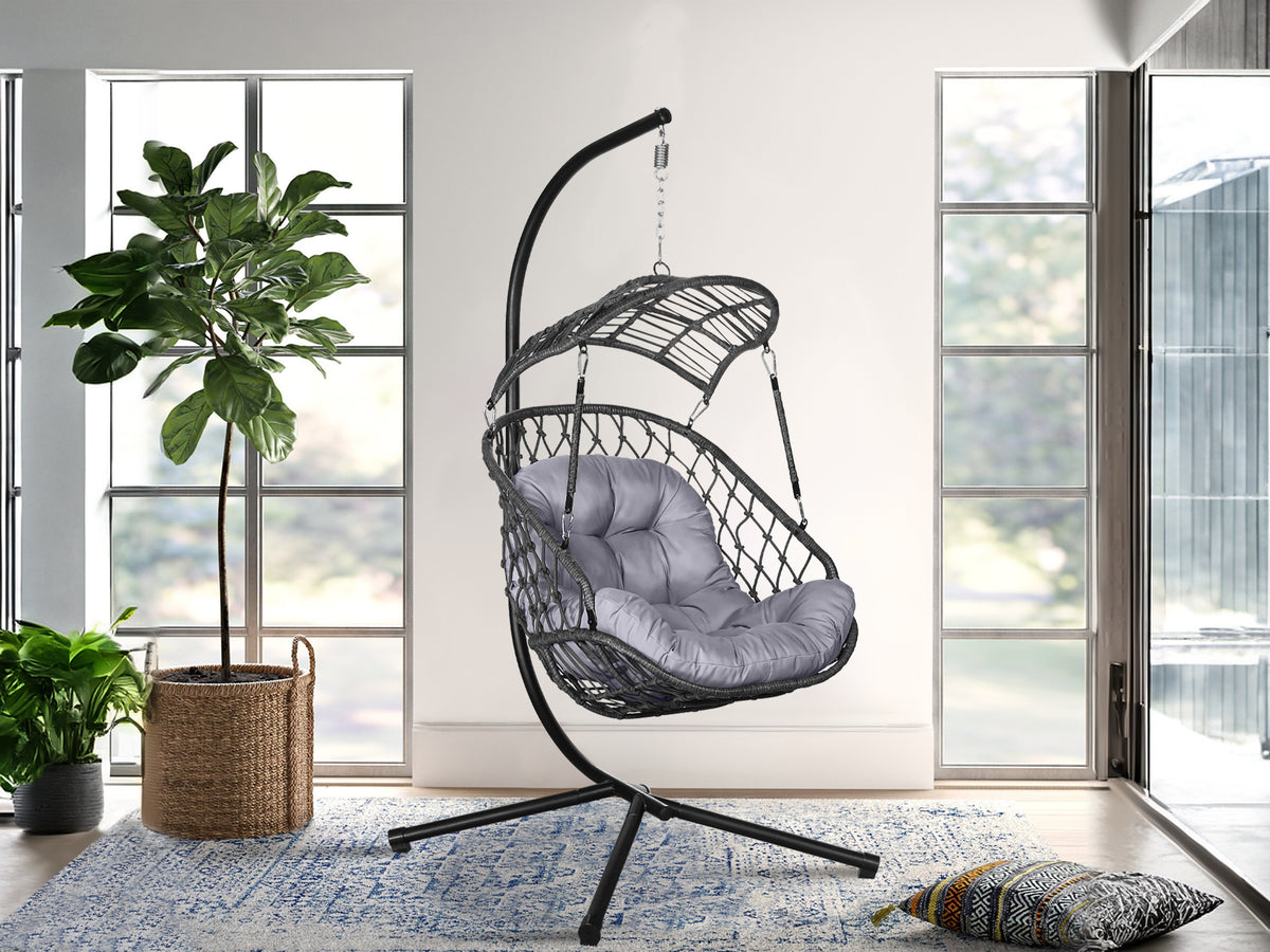 Paxos Outdoor Hanging Egg Chair - Grey