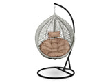Salamis Outdoor Hanging Egg Chair - Natural + Brown