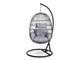 Samos Outdoor Hanging Egg Chair - Natural + Grey