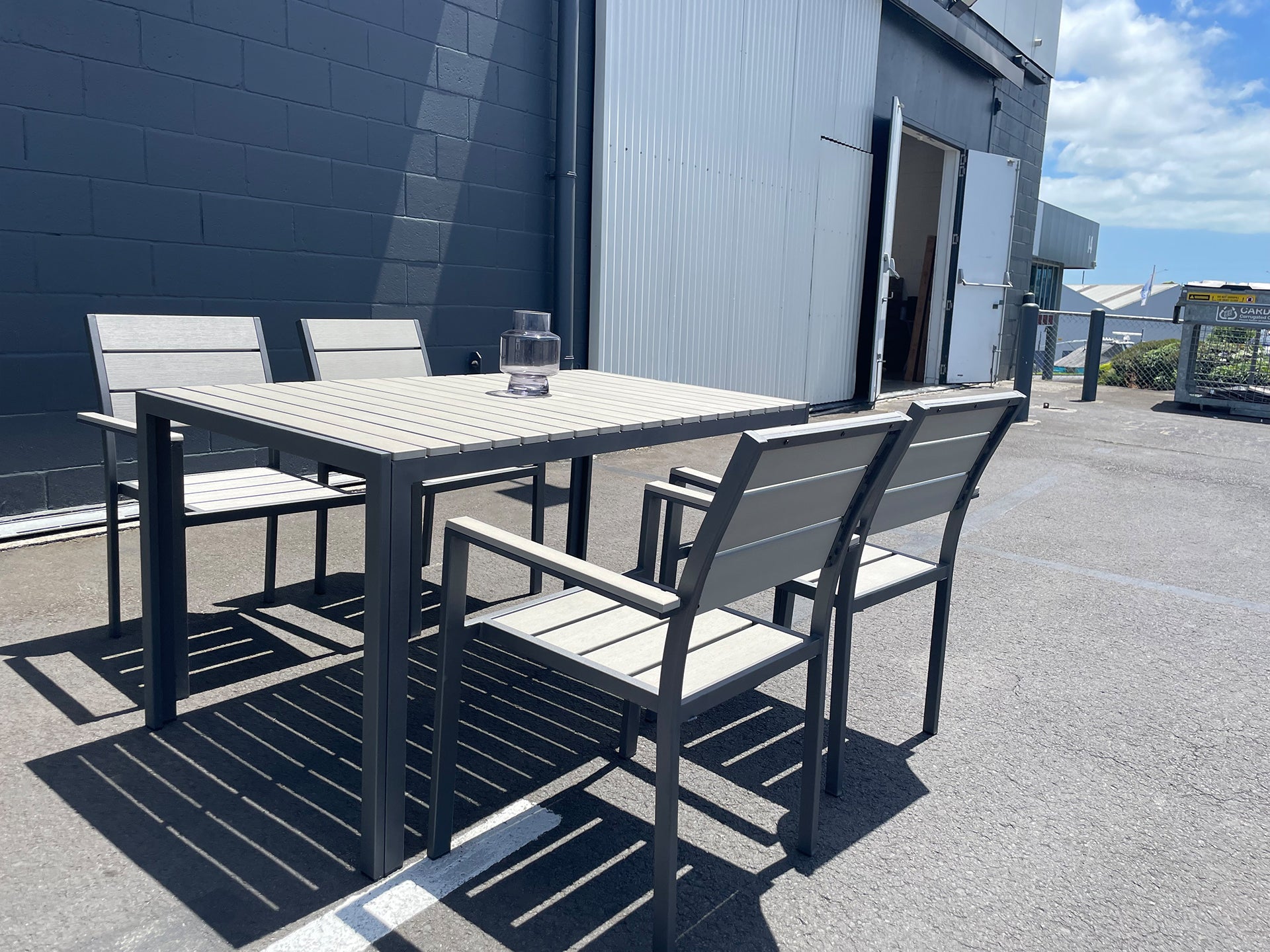 Malakula 5 Piece Outdoor Dining Set - Grey