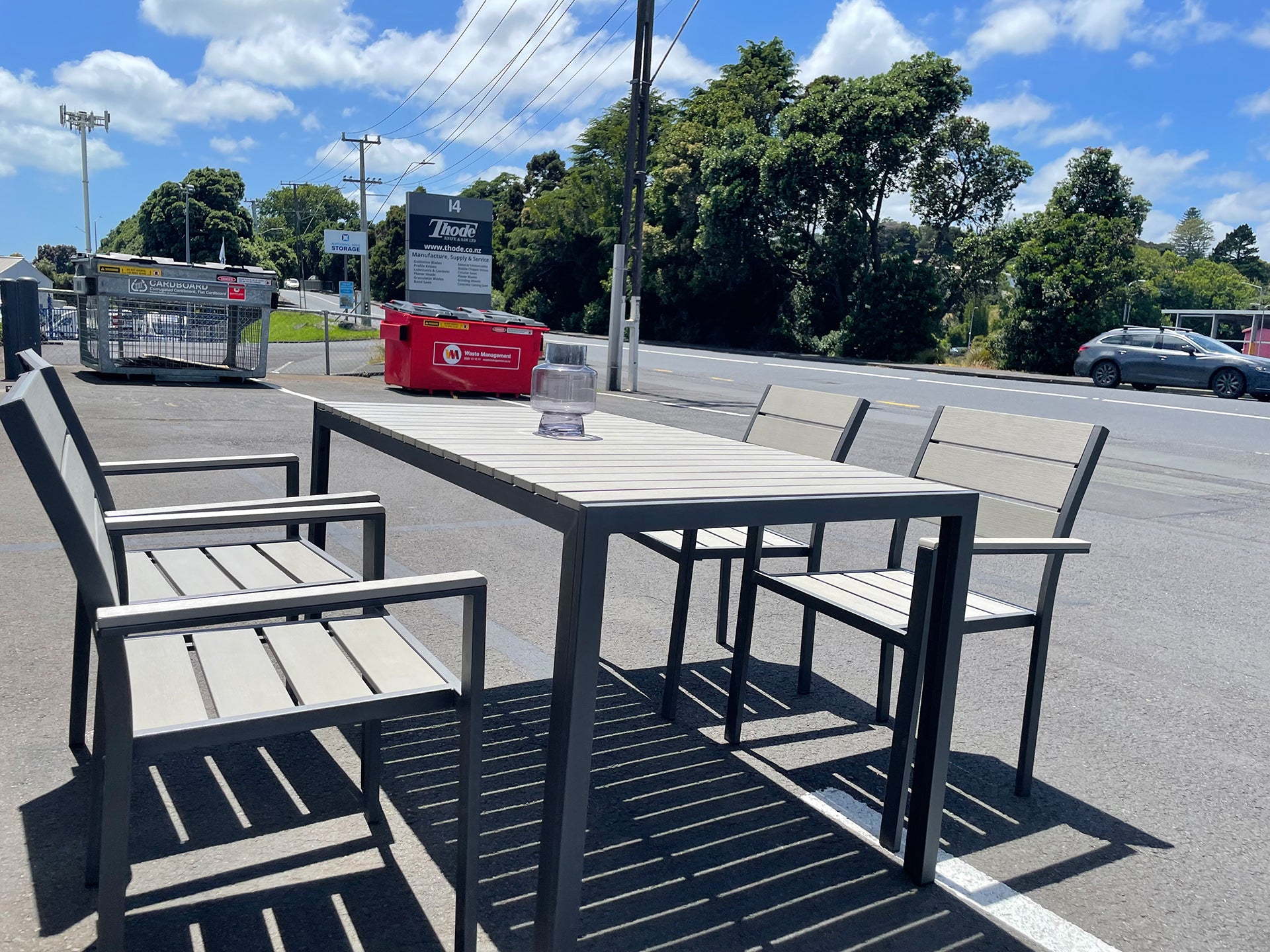 Malakula 5 Piece Outdoor Dining Set - Grey