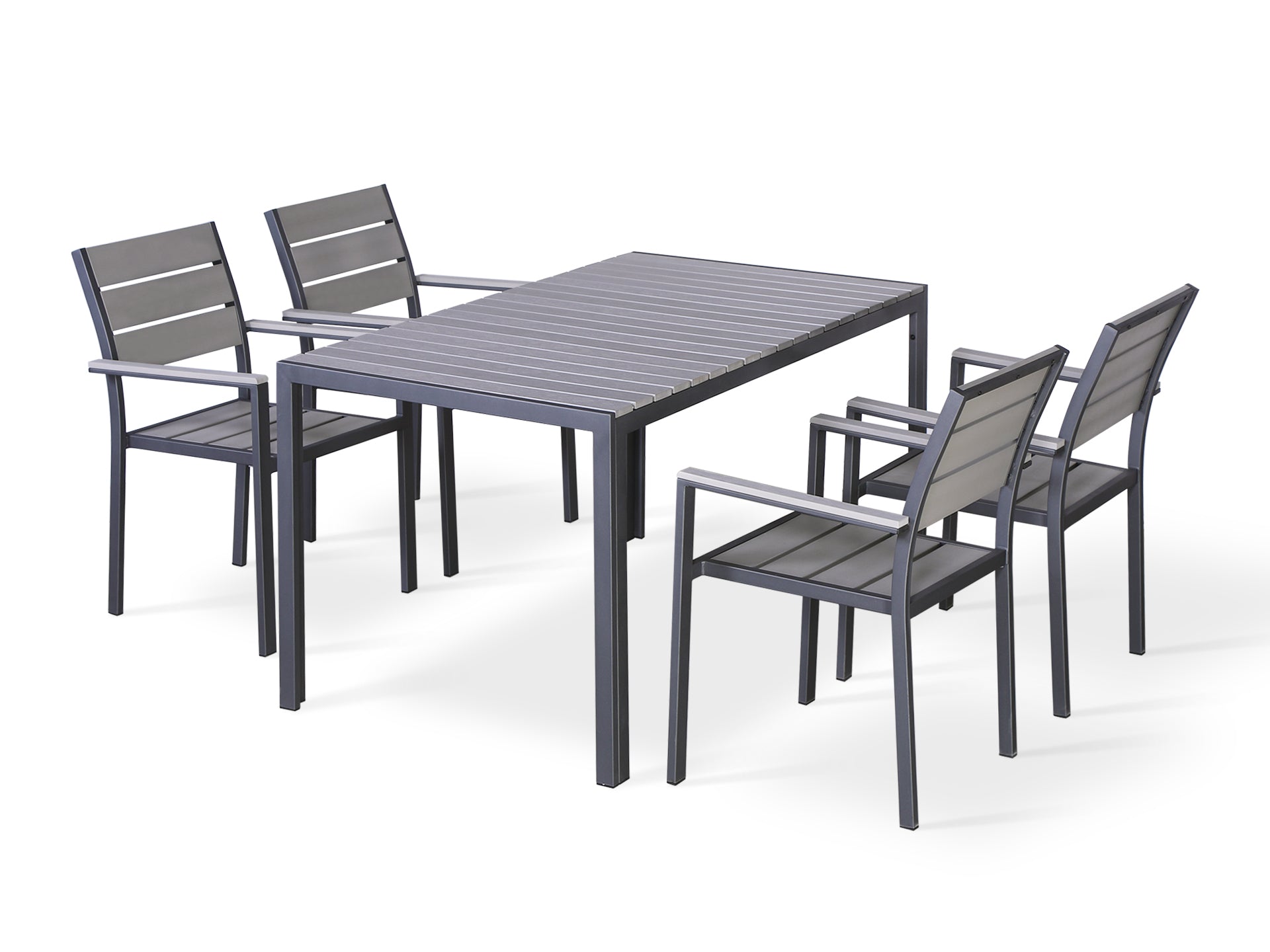 Malakula 5 Piece Outdoor Dining Set - Grey