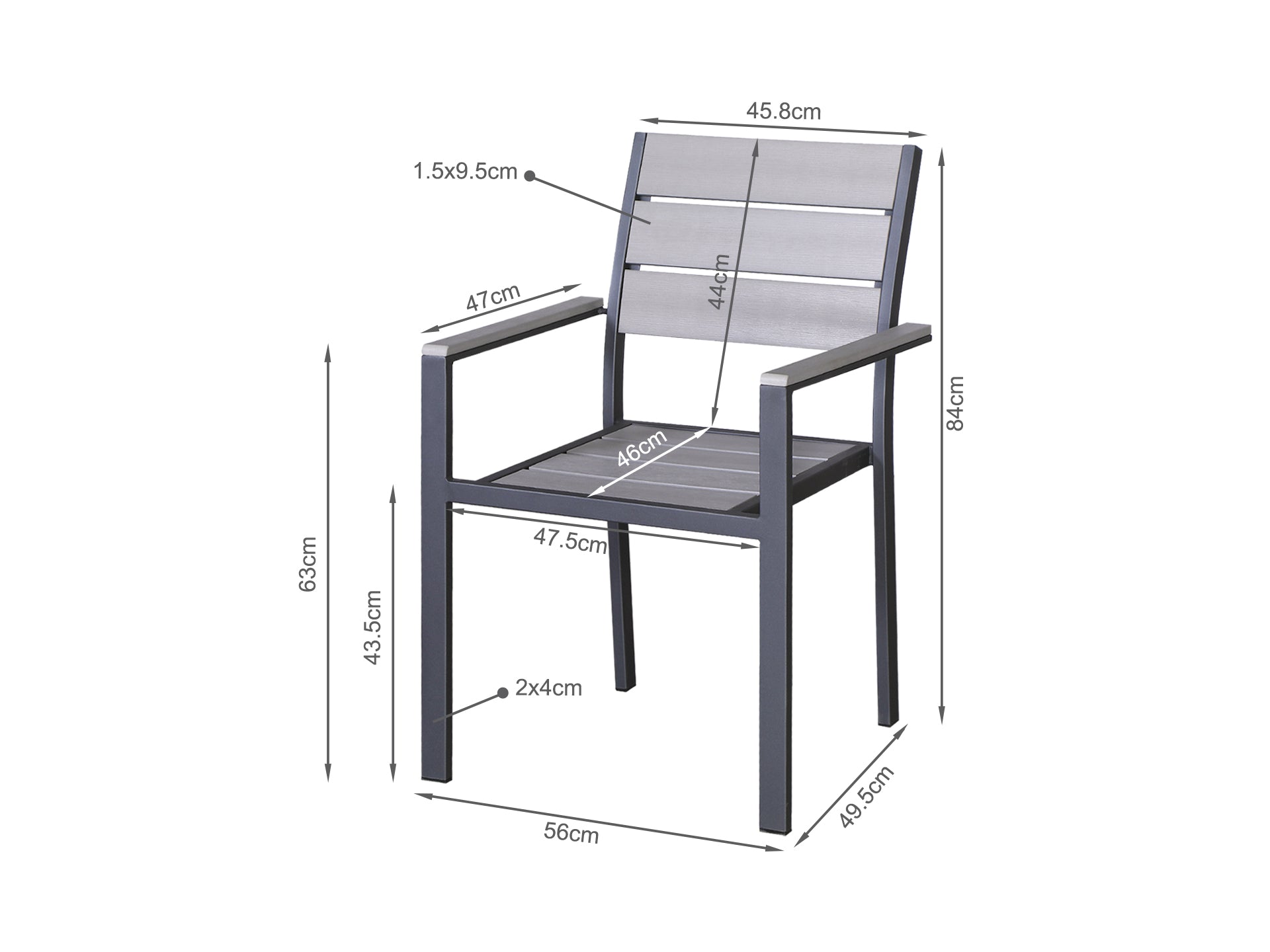 Malakula 5 Piece Outdoor Dining Set - Grey
