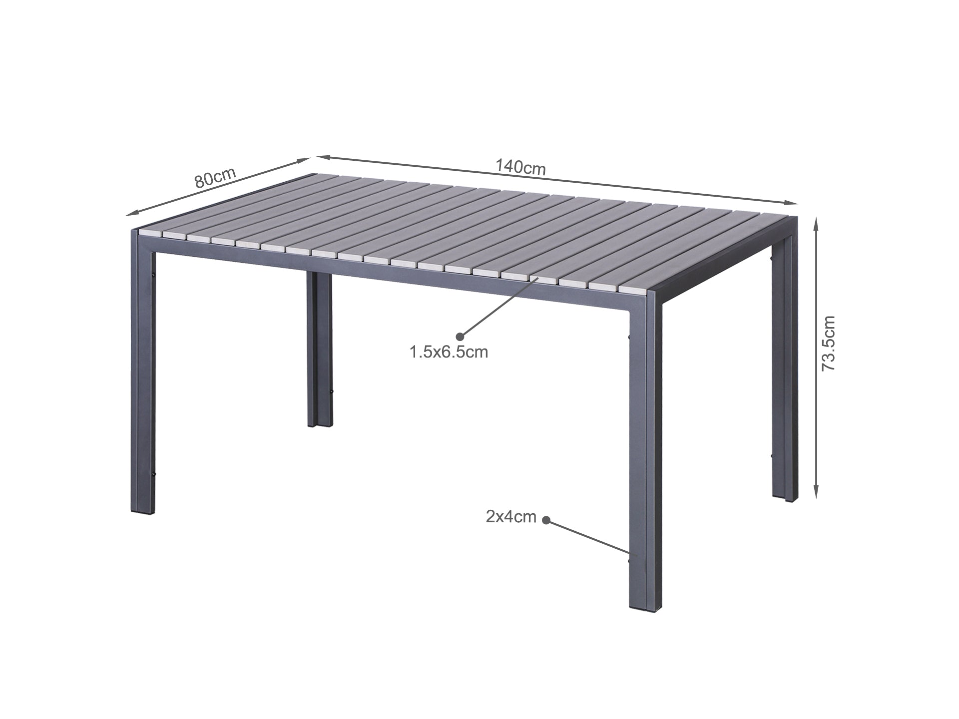 Malakula 5 Piece Outdoor Dining Set - Grey