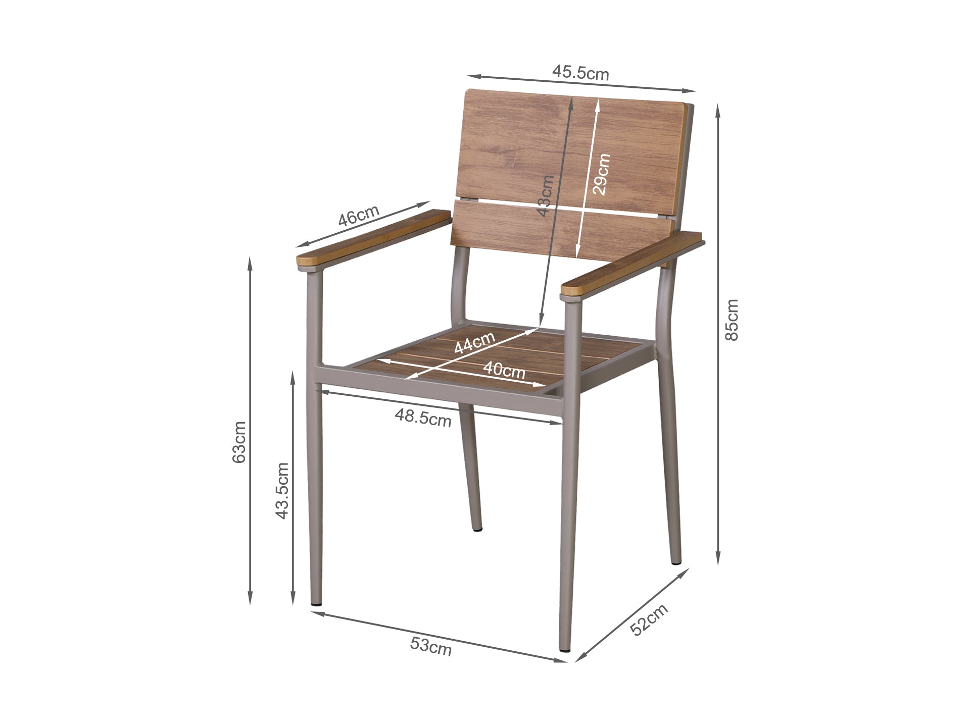 Benbecula 5 Piece Outdoor Dining Set - Natural