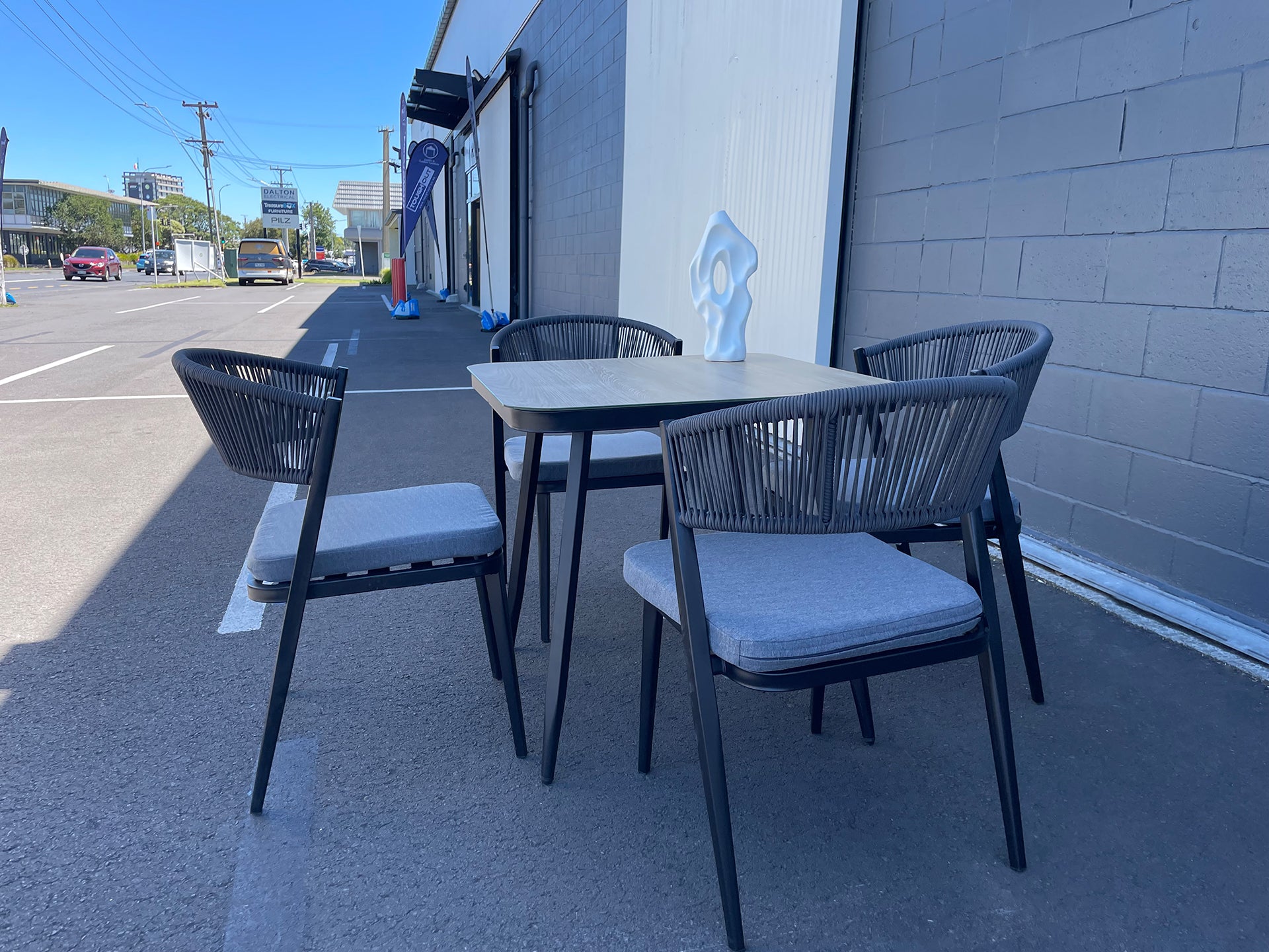 Caldey 5 Piece Outdoor Dining Set - Grey