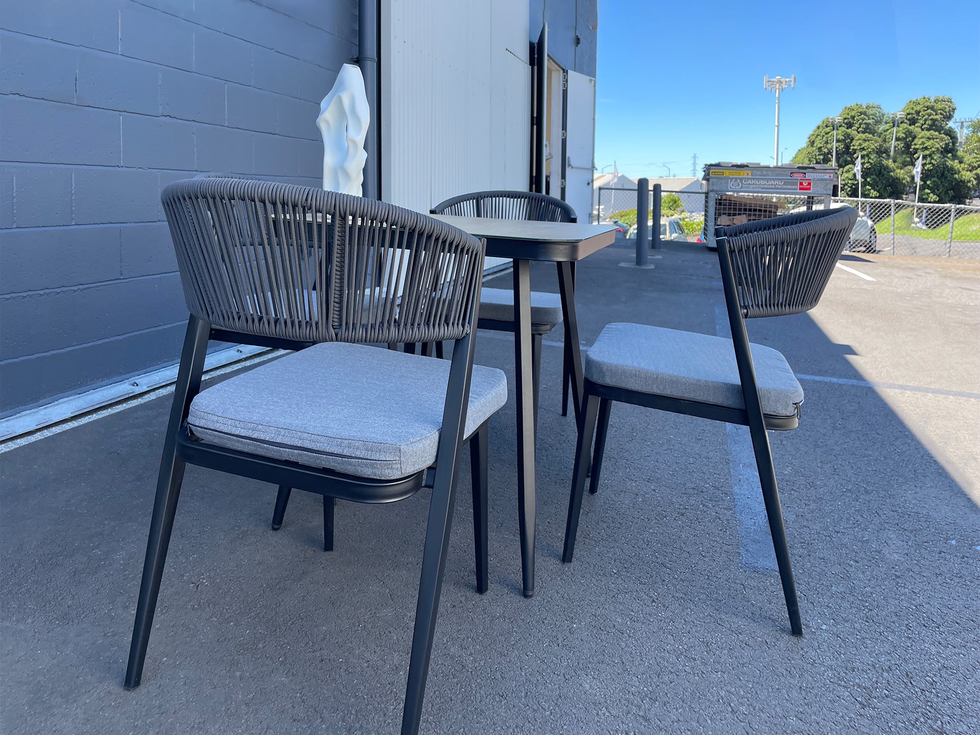 Caldey 5 Piece Outdoor Dining Set - Grey